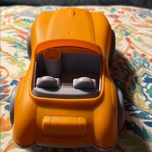 Vibrant Orange Convertible Toy Car